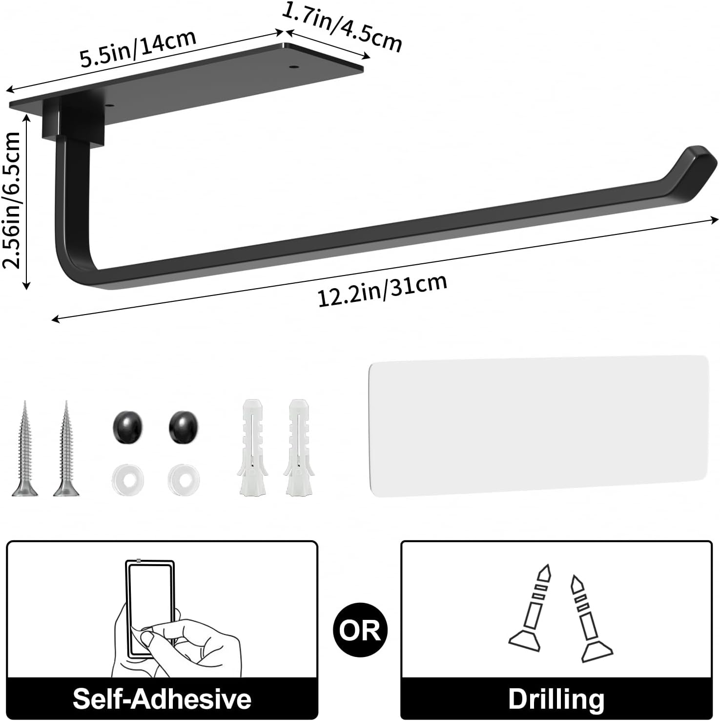 Easy Stick Paper Towel Holder