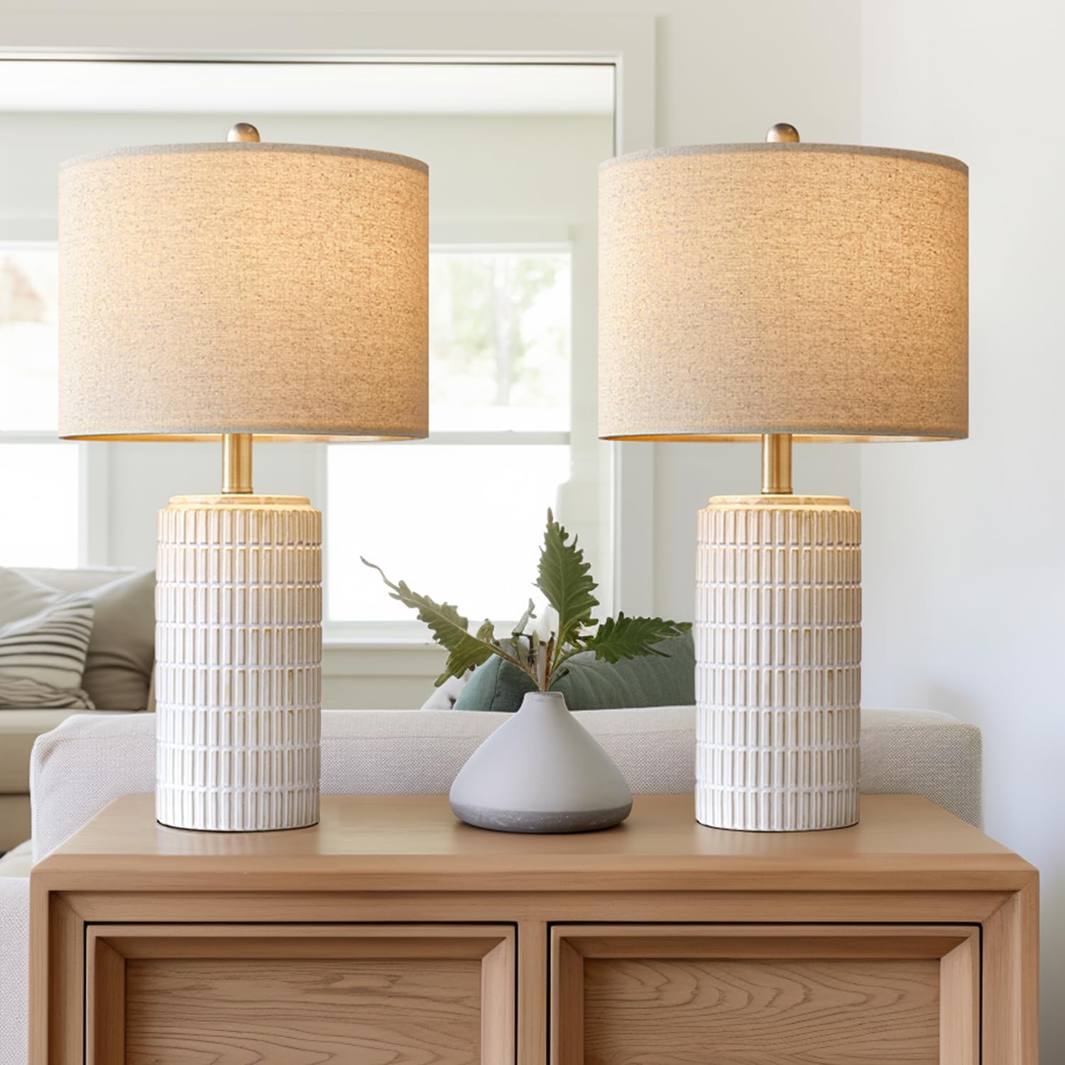 Chic Ceramic Table Lamps Duo
