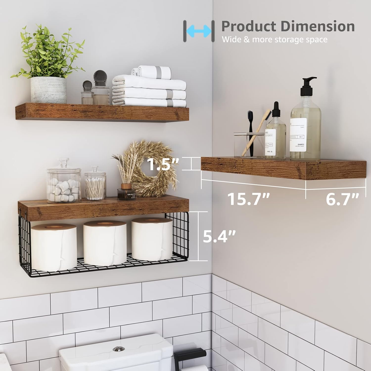 Chic Bathroom Storage Shelves