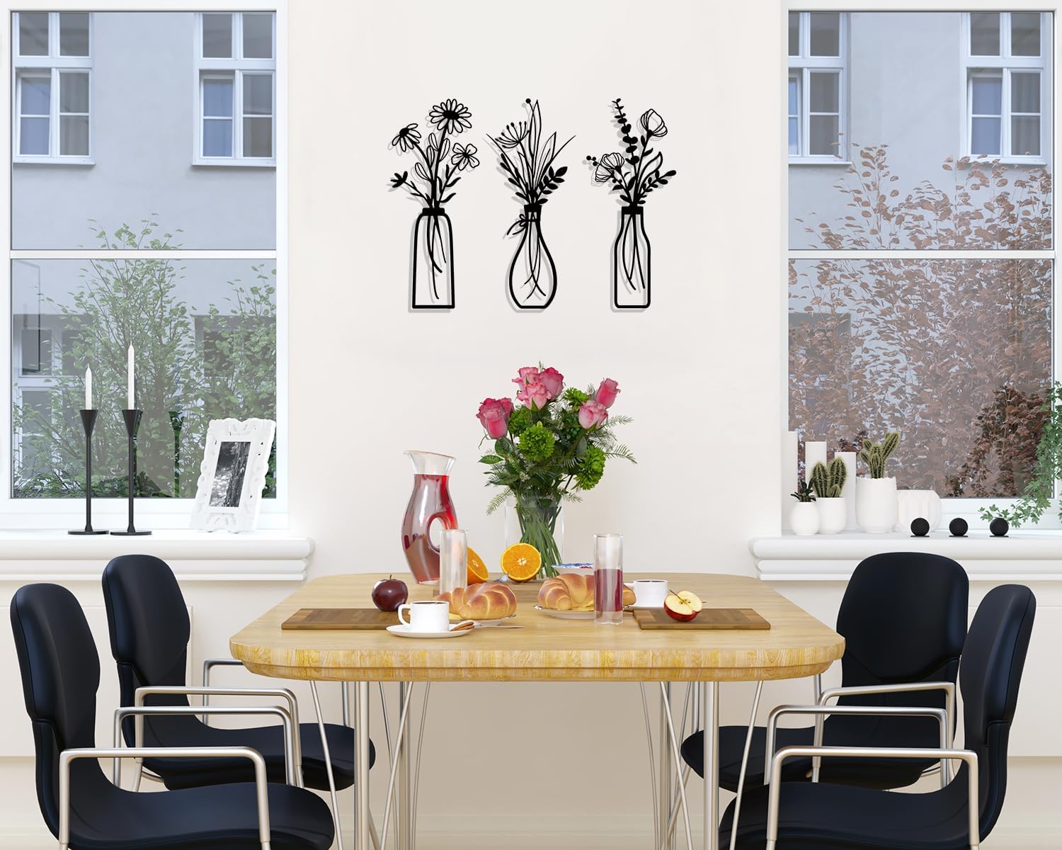 Charming Metal Flower Decor