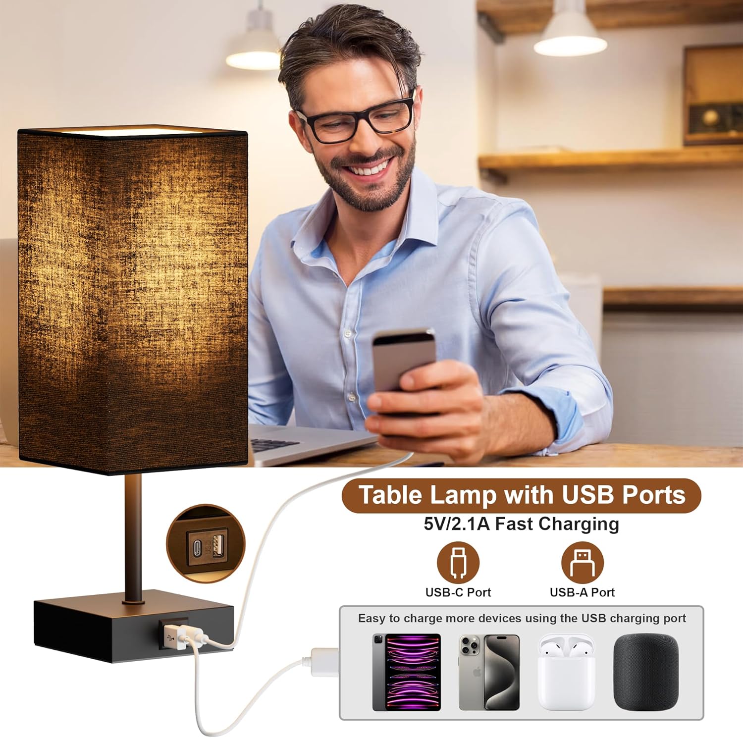 Touch-Control Bedside Lamp