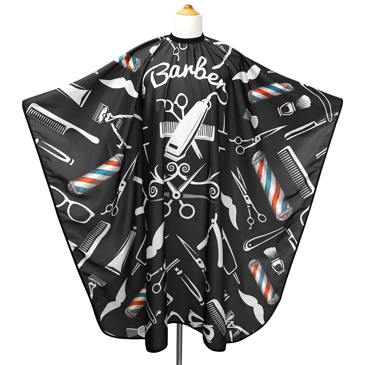 Elite Black Barber Cape – Heavy-Duty, Professional Cut Shield for Barbers & Stylists