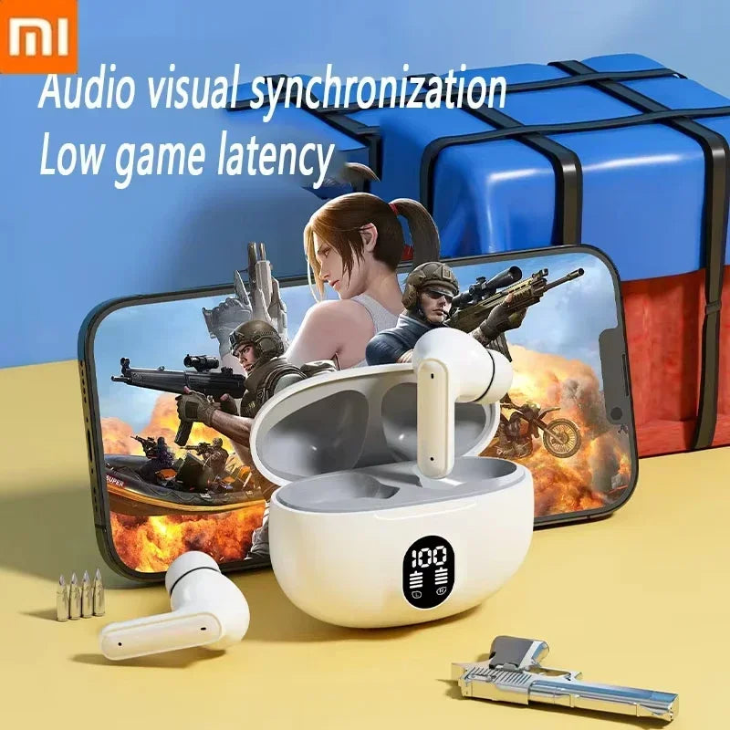 XIAOMI 895B Pro TWS 5.3 – Ultra Bass Wireless Earphones with Noise-Cancelling & LED Power Display