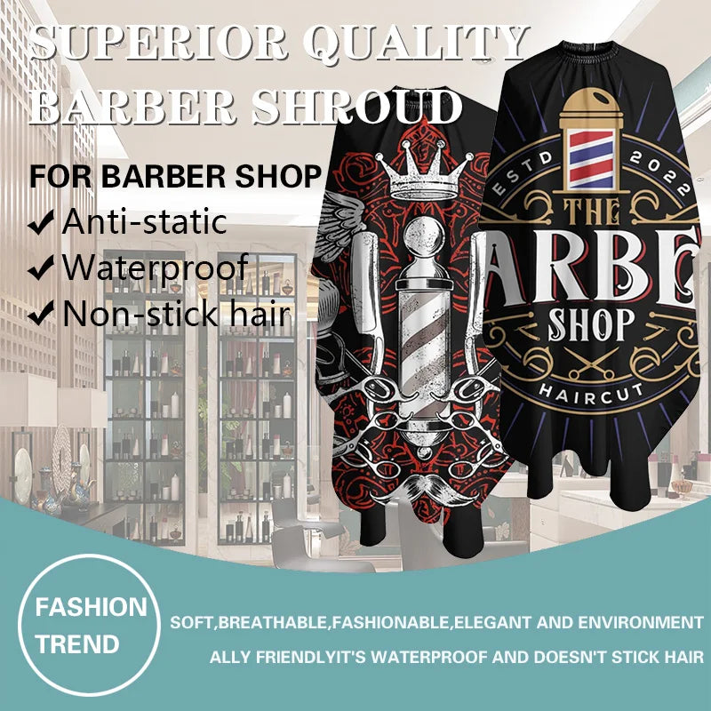 Elite Black Barber Cape – Heavy-Duty, Professional Cut Shield for Barbers & Stylists