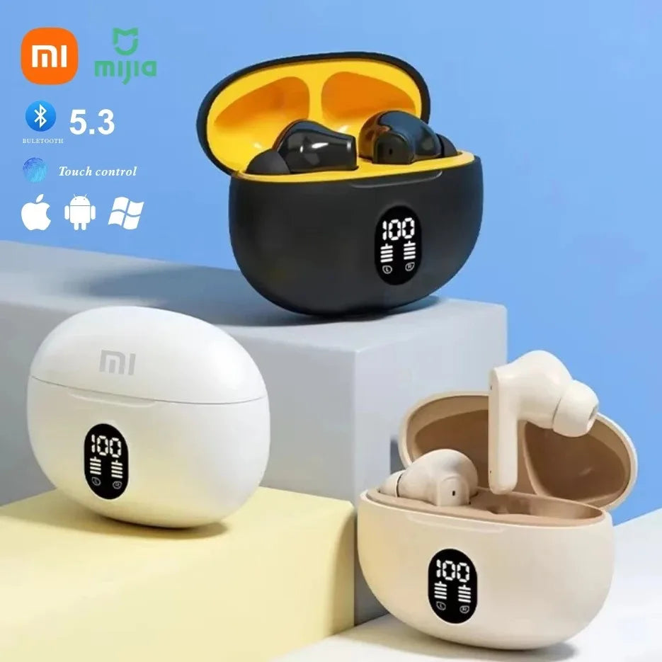 XIAOMI 895B Pro TWS 5.3 – Ultra Bass Wireless Earphones with Noise-Cancelling & LED Power Display