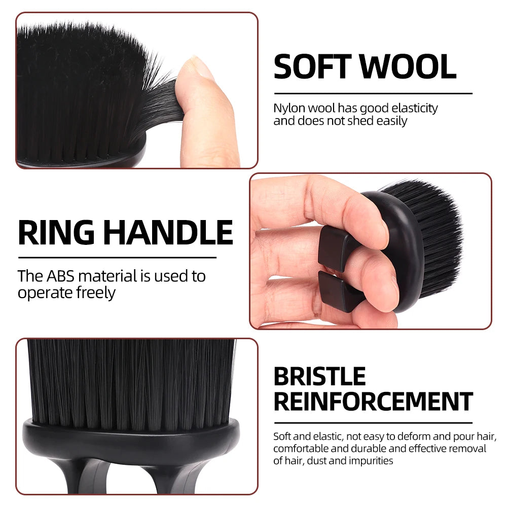 Barber Neck Duster Brush – Lightweight, Soft Bristles for Removing Loose Hair