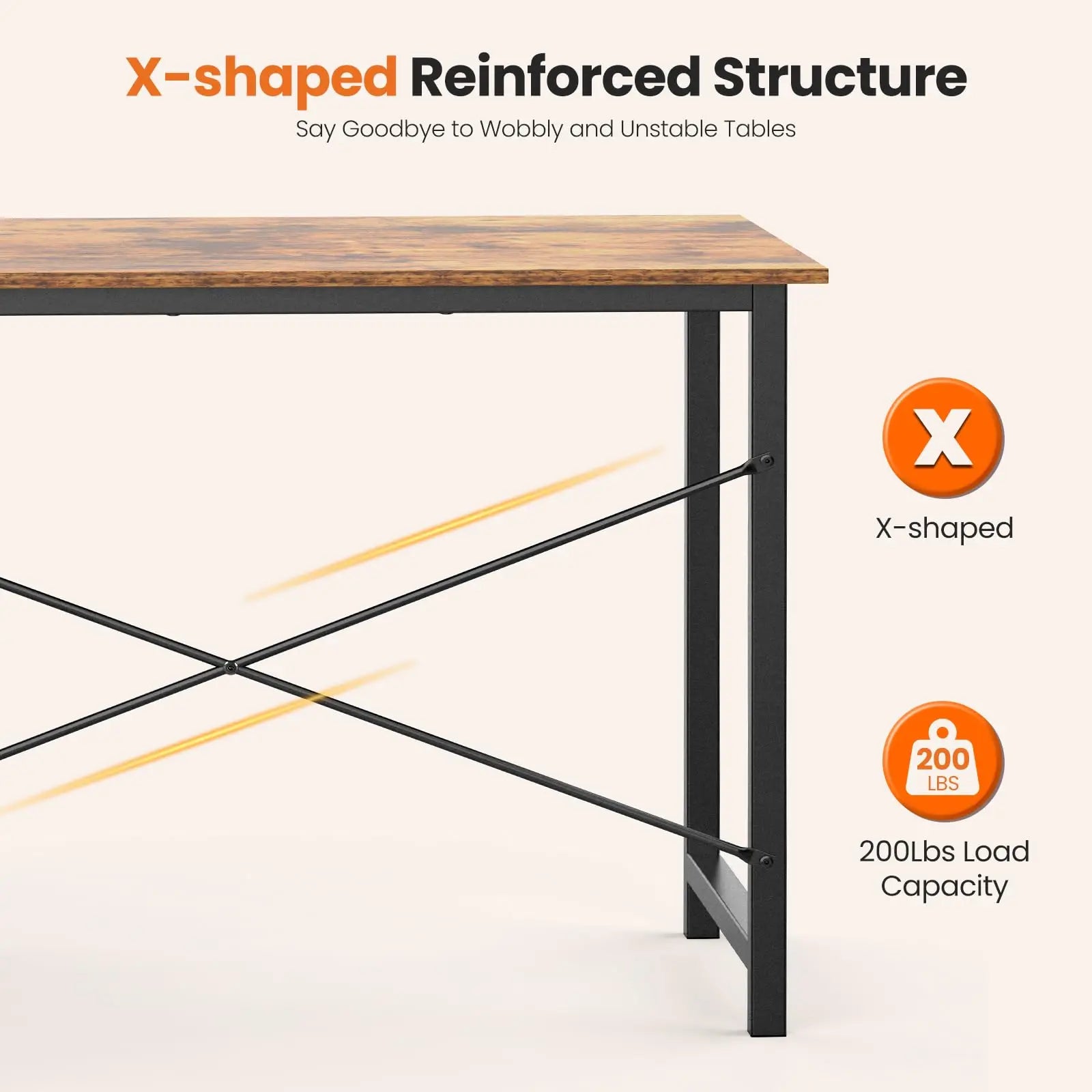 JHK 47” Gamer Workstation – Premium Computer Desk with Dual Drawers, Modern Wood Finish & Adjustable Storage Layout