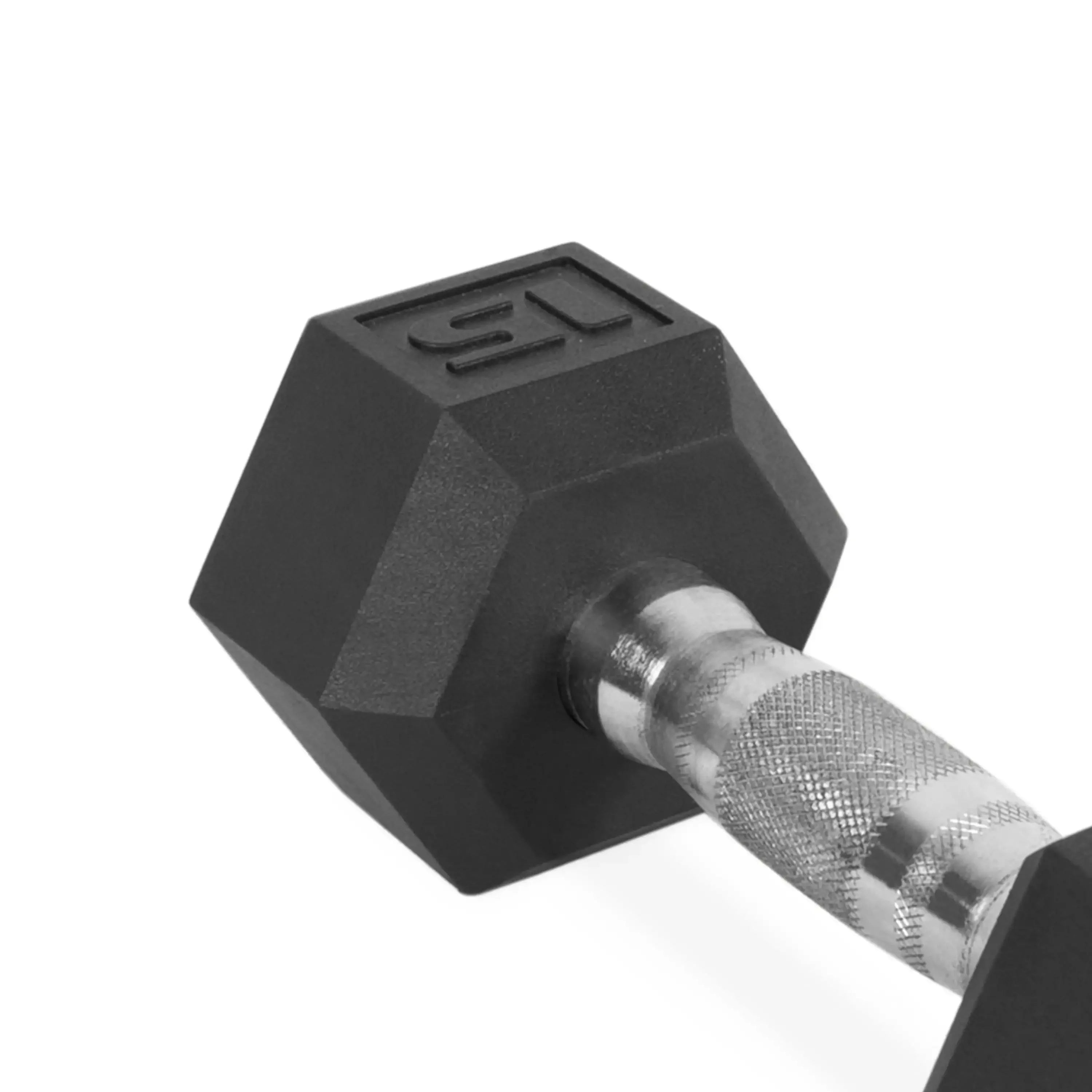 8lb Pair Rubber-Coated Hex Dumbbells – Non-Slip Grip & Anti-Rolling Design for Home Gym Training