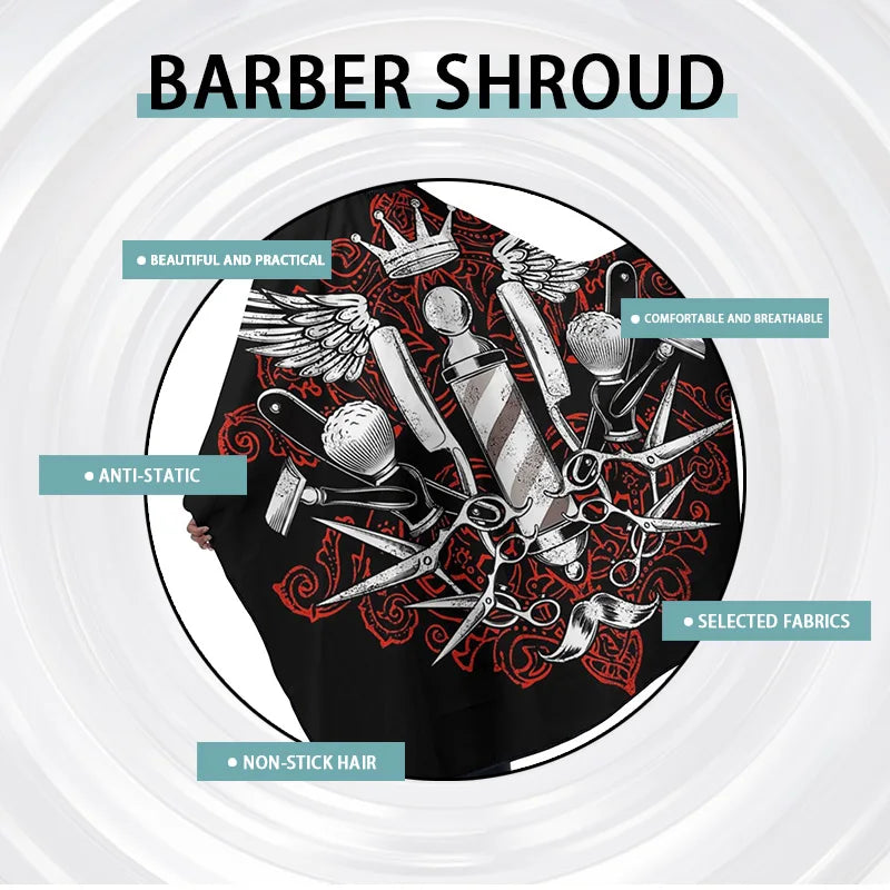 Elite Black Barber Cape – Heavy-Duty, Professional Cut Shield for Barbers & Stylists